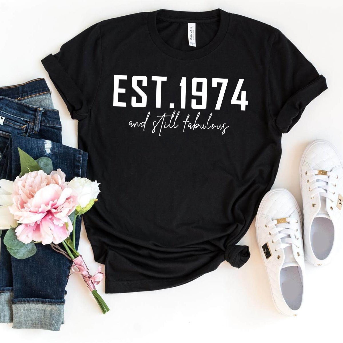 Fabulous Since 1974 – Celebrate in Style with this 50th Shirt - Bliss Birthday Shirts - Black - S