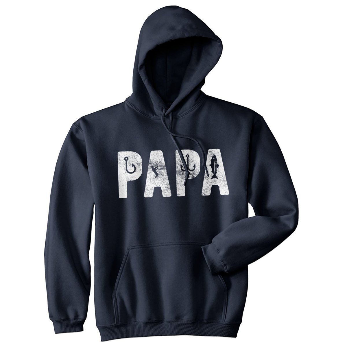 Fishing Grandpas Hoodie - Papa Fishing Hoodie - Bliss Birthday Shirts - 3XL - Navy - Papa Fishing