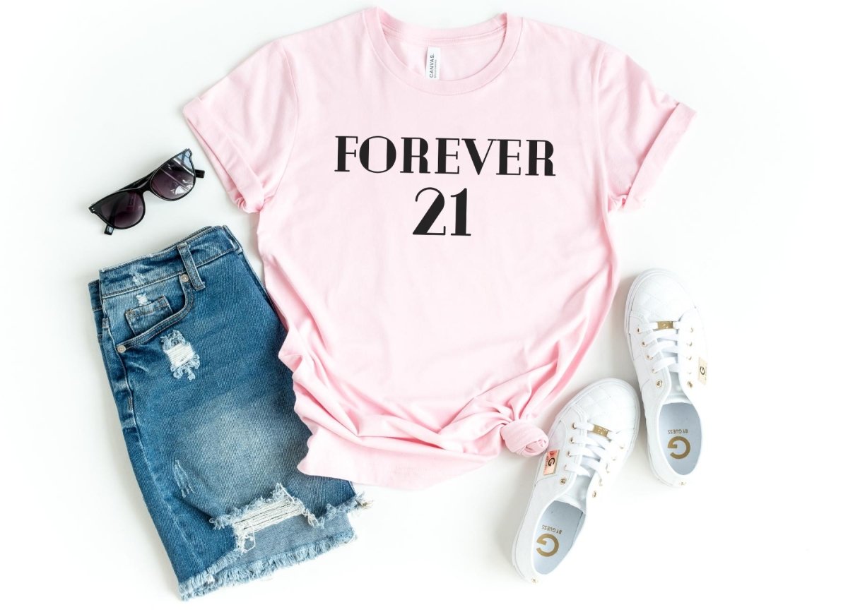 FOREVER 21 Birthday Shirt - Fun Birthday Gift - Bliss Birthday Shirts - S - Pink