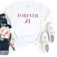 FOREVER 21 Birthday Shirt - Fun Birthday Gift - Bliss Birthday Shirts - S - White