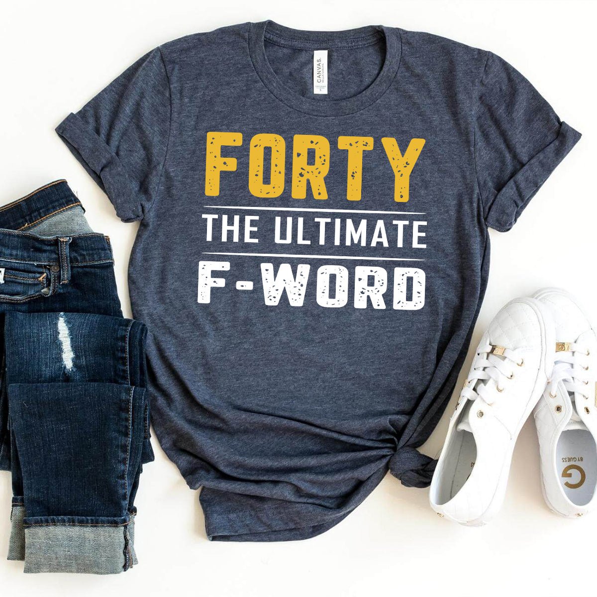 Forty - The Ultimate F - Word 40th Shirt – Embrace Your Fabulous Forties - Bliss Birthday Shirts - Heather Raspberry - S