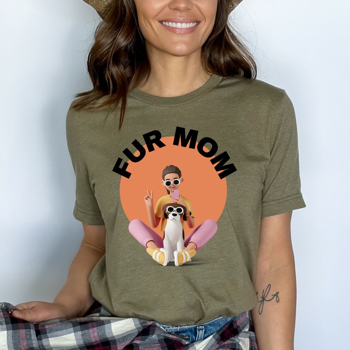 Fur Mom - Birthday Shirt - Bliss Birthday Shirts - Small - Olive