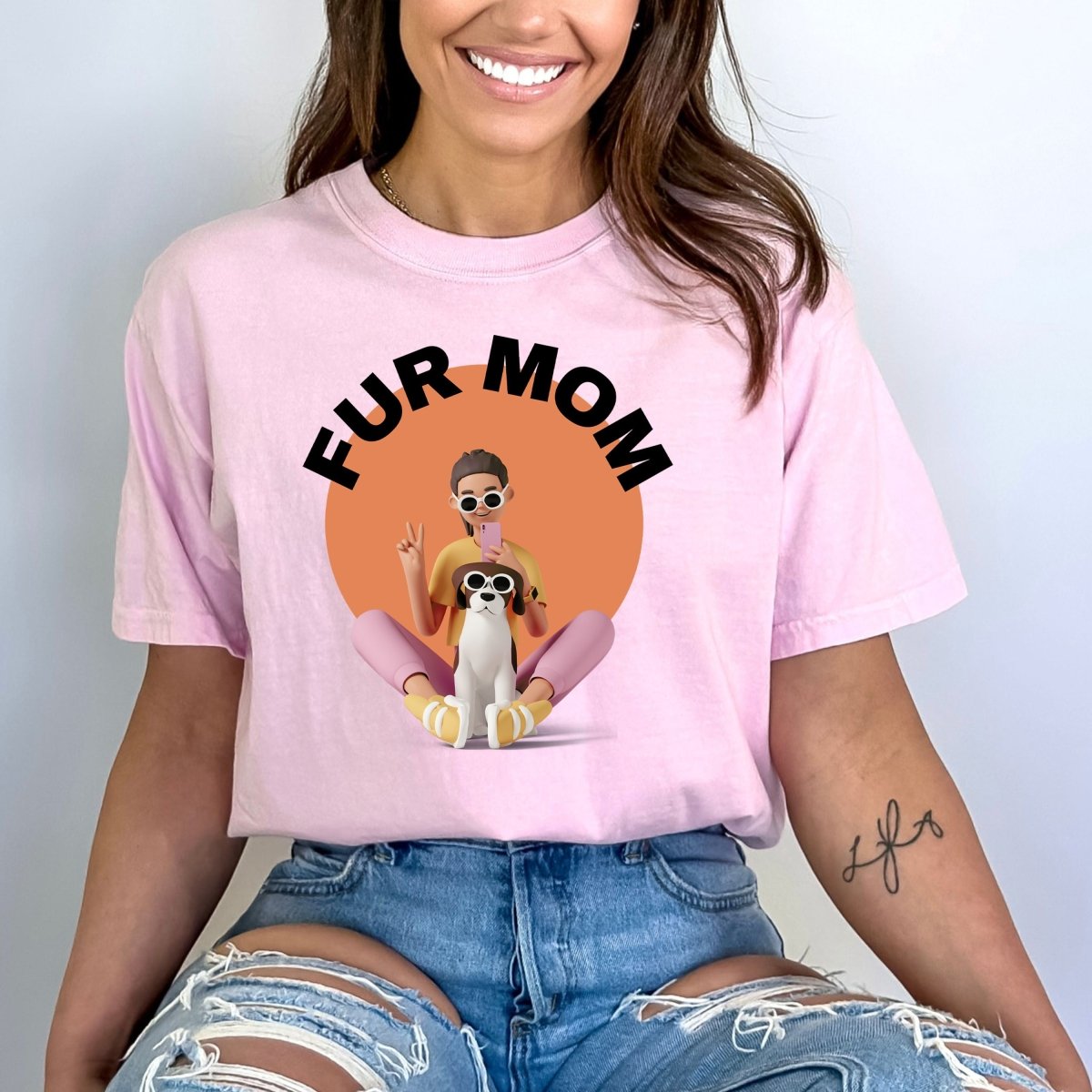 Fur Mom - Birthday Shirt - Bliss Birthday Shirts - Small - Pink