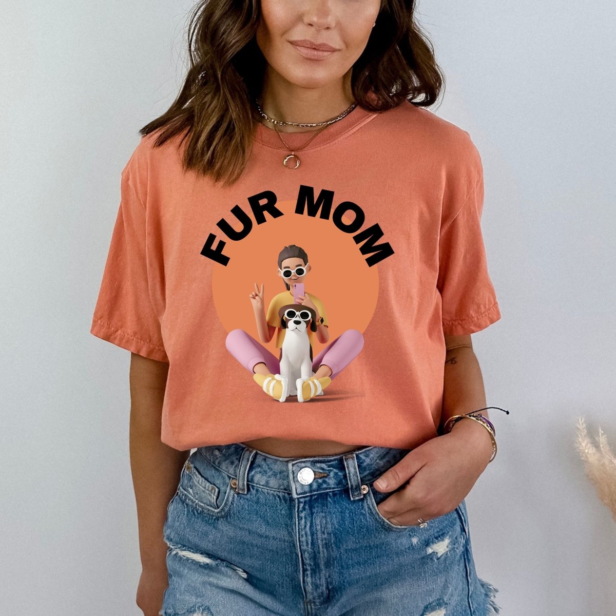 Fur Mom - Birthday Shirt - Bliss Birthday Shirts - Small - Sunset