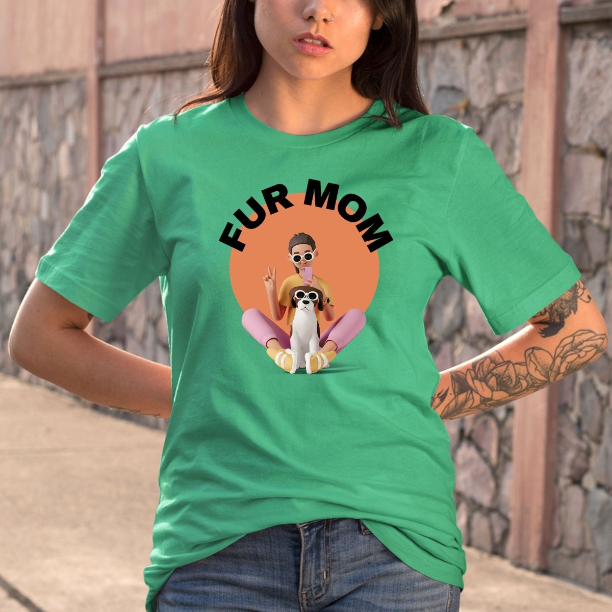 Fur Mom - Birthday Shirt - Bliss Birthday Shirts - Small - Teal