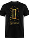 Gemini Unisex Birthday Shirt - Custom T - Shirt - Bliss Birthday Shirts - Black - S