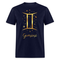 Gemini Unisex Birthday Shirt - Custom T - Shirt - Bliss Birthday Shirts - Navy - S