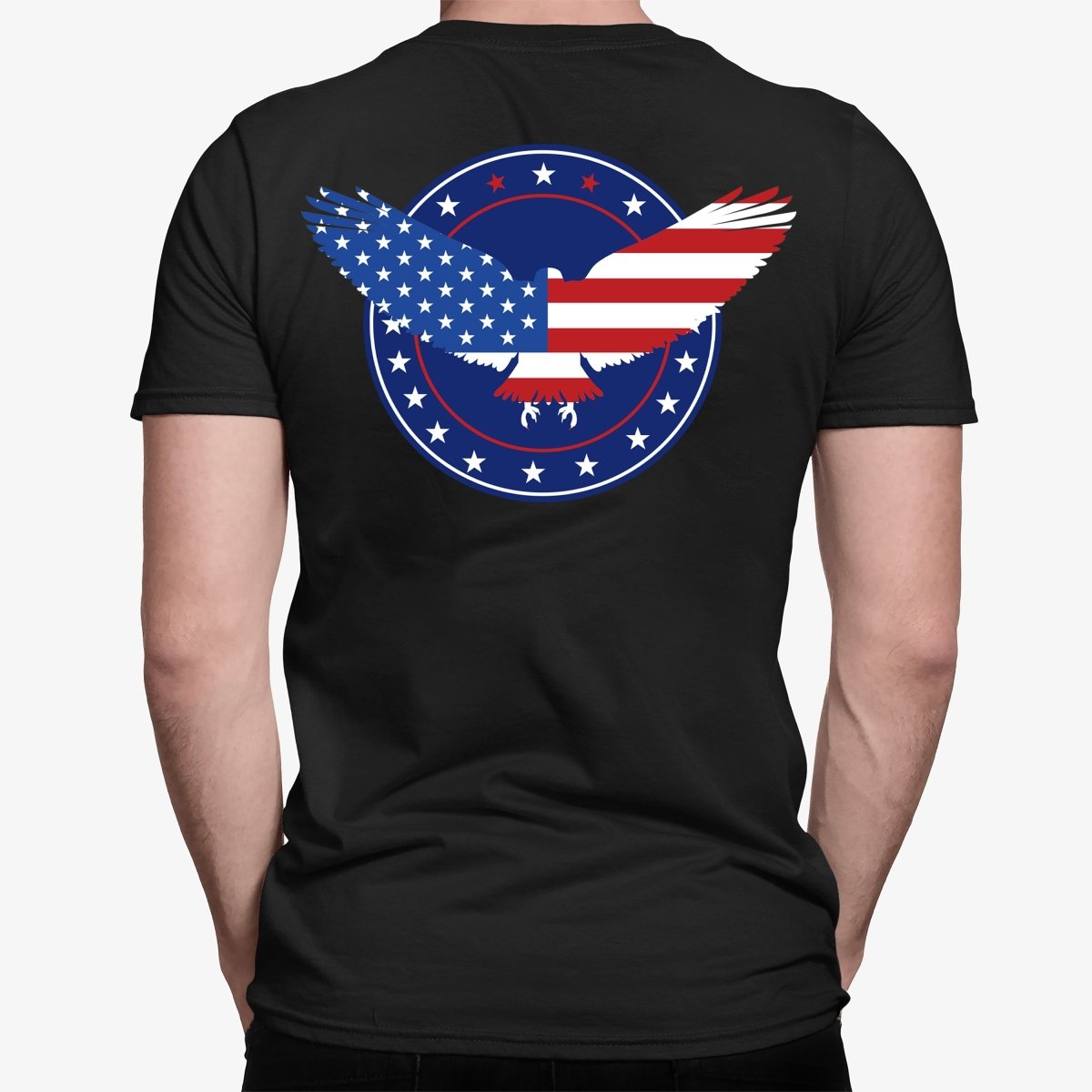 God Bless America - Men's Birthday Shirt - Bliss Birthday Shirts - Small - Black with back