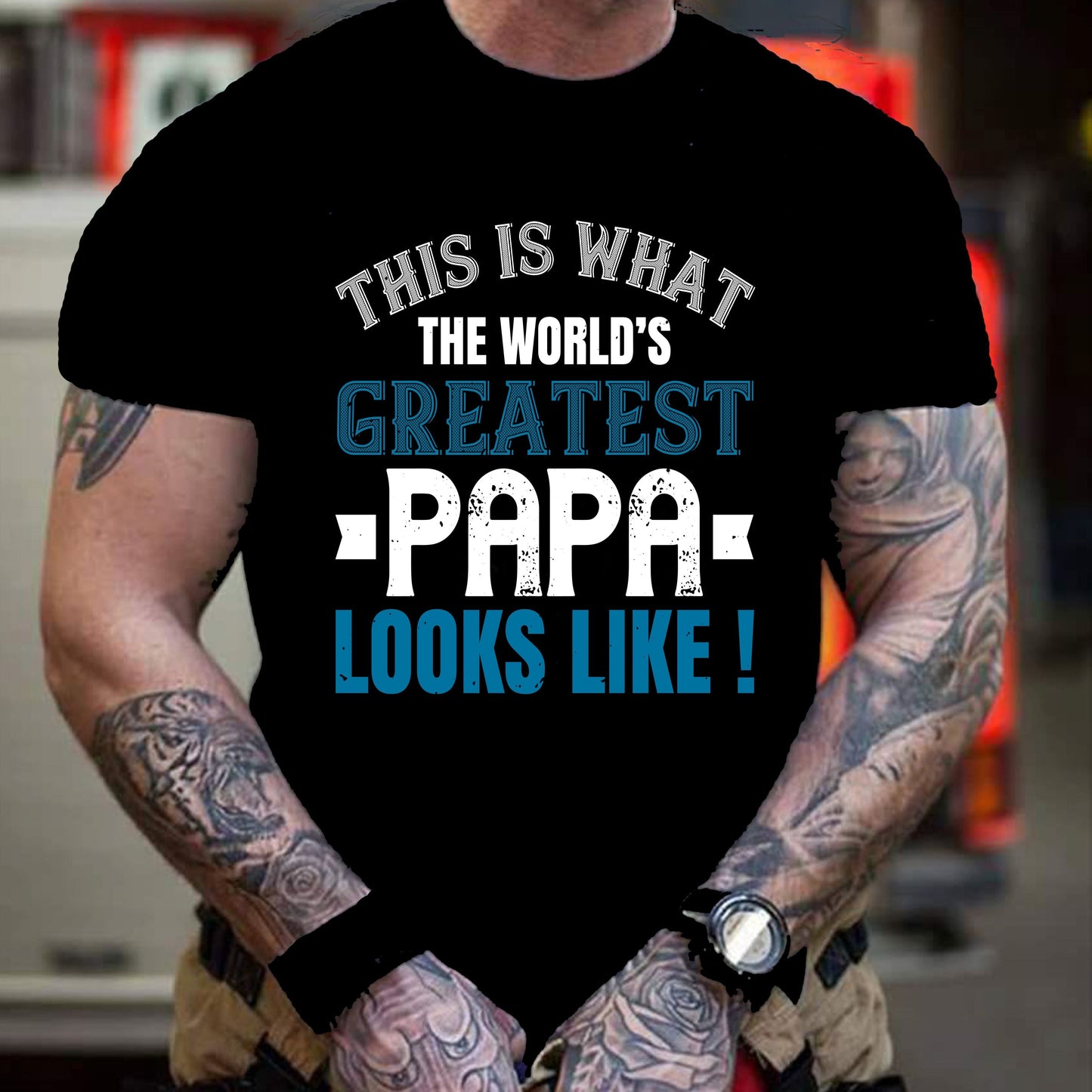 "GREATEST PAPA" - Men's Birthday Shirt - Bliss Birthday Shirts - Small - Black