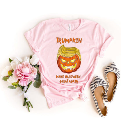 Halloween Trumpkin Shirt – Make Halloween Great Again 2024 - Bliss Birthday Shirts - Light Pink - S