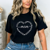 Heart with Mom - Birthday Shirt - Bliss Birthday Shirts - Small - Black