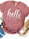 Hello Fifty Birthday Shirt - Custom 50th Birthday T - Shirt - Bliss Birthday Shirts - S - Heather Mauve