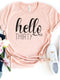 Hello Thirty Birthday Shirt - Celebrate 30 Years - Bliss Birthday Shirts - S - Heather Peach