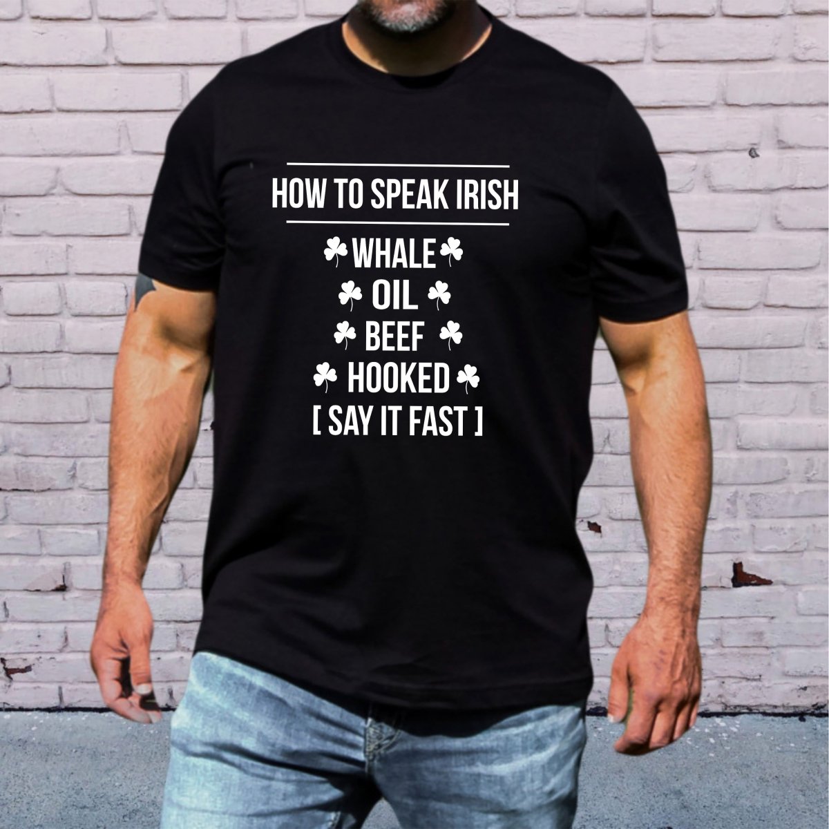 How to Speak Irish - Men's Birthday Shirt - Bliss Birthday Shirts - Small - Black