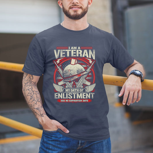 I Am a Veteran - Veteran Birthday Shirt - Bliss Birthday Shirts - Small - navy