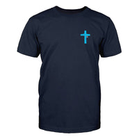 I Asked God & He Sent Me My Daughter Mens T - Shirt - Proud Dad Gift - Bliss Birthday Shirts - Navy - S