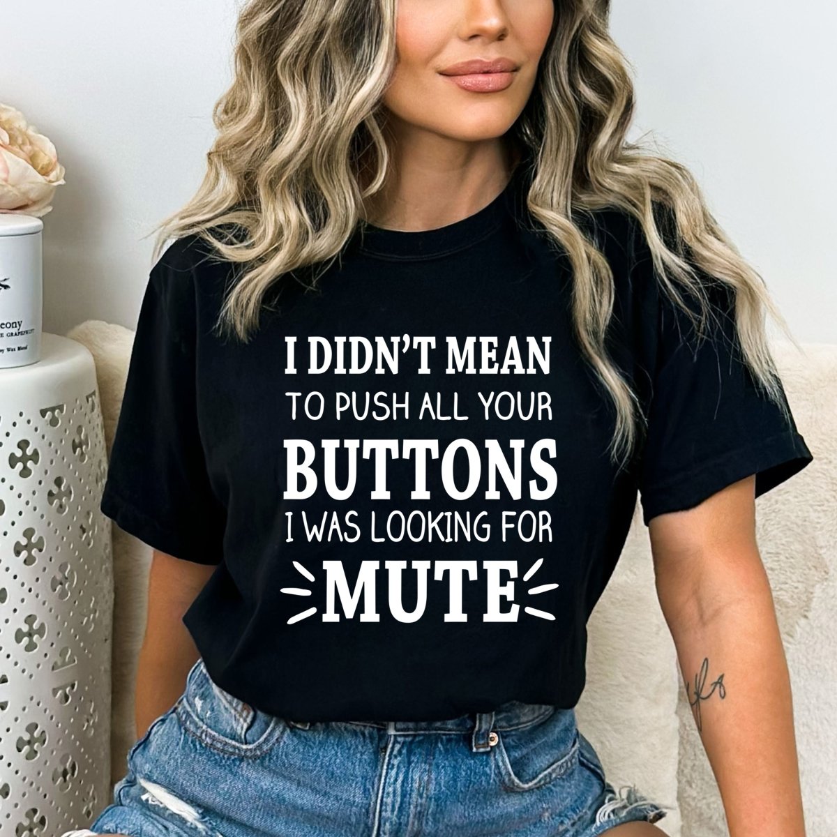 I Was Looking for Mute - Birthday Shirt - Bliss Birthday Shirts - Small - Black