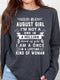 I'm an August Girl (Once in a Lifetime) - Long - Sleeve Birthday Shirt - Bliss Birthday Shirts - Small - Dark Grey