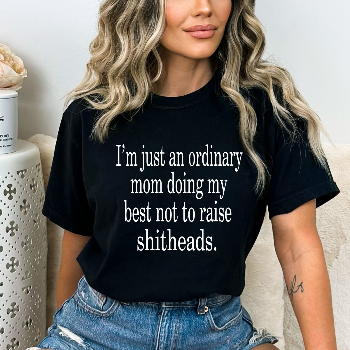 I'm Just an Ordinary Mom - Birthday Shirt - Bliss Birthday Shirts - Small - Black