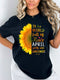 In a World Full of Roses - April Girls Are Sunflowers Birthday Shirt - Bliss Birthday Shirts - Small - Black