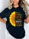 In a World Full of Roses - May Girls Are Sunflowers Birthday Shirt - Bliss Birthday Shirts - Small - Black