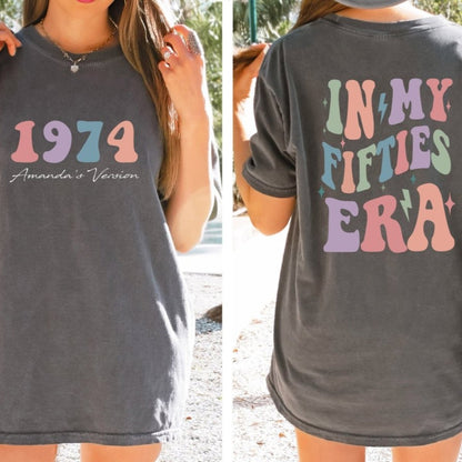 In My Fifties Era Shirt - Perfect 50th Birthday Tee - Bliss Birthday Shirts - S - Grey