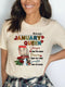 January Queen - Stronger Than You Know Bella Canvas Birthday Shirt - Bliss Birthday Shirts - Small - Natural