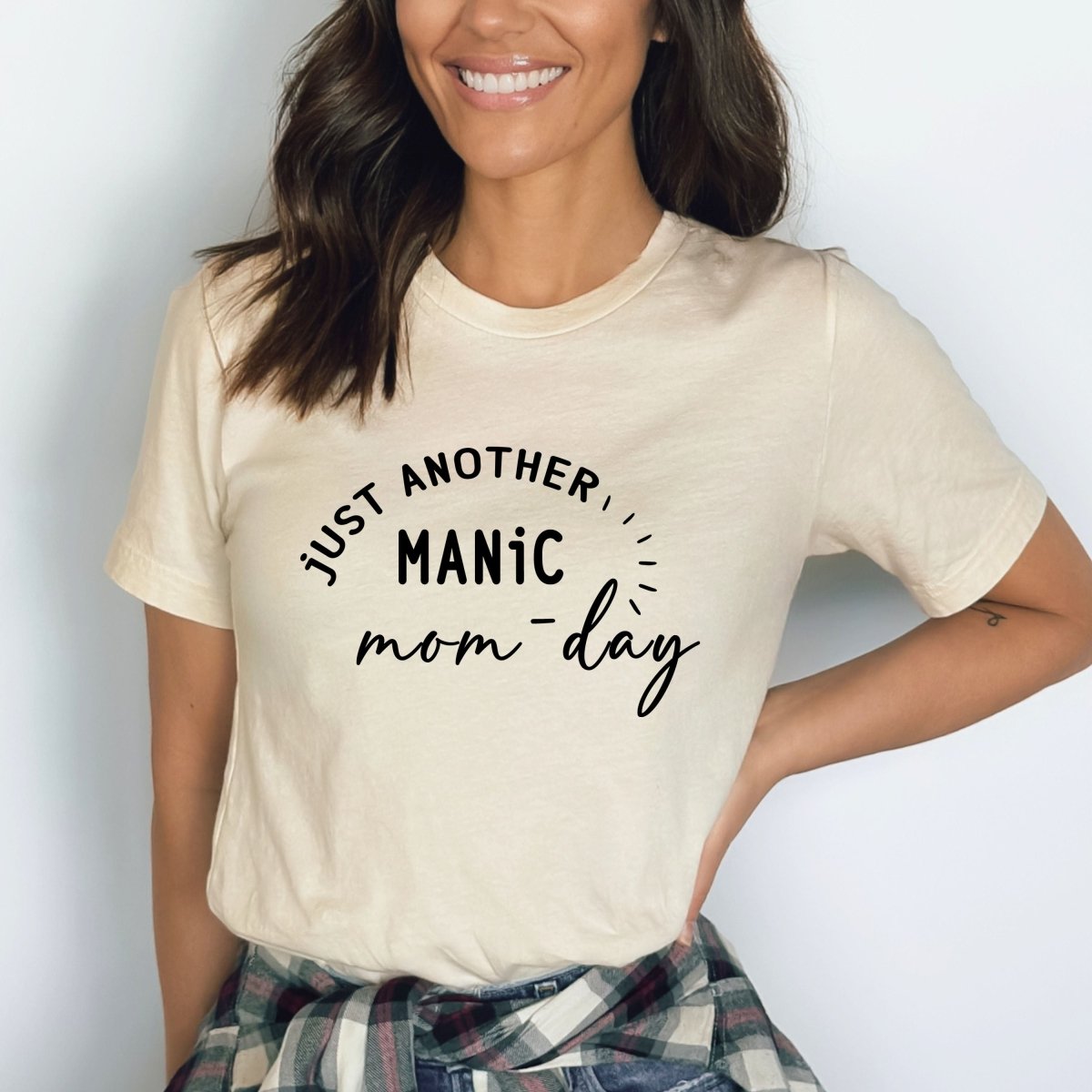 Just Another Manic Mom Day - Birthday Shirt - Bliss Birthday Shirts - Small - Natural