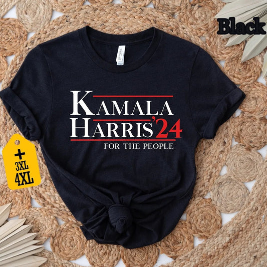 Kamala Harris 2024 Shirt - Madam President for The People - Premium T - Shirt - Bliss Birthday Shirts - S - Black