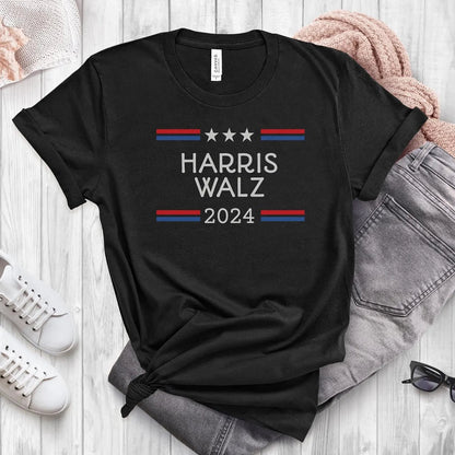 Kamala Harris Walz 2024 T - Shirt - Show Your Support with This Premium Tee - Bliss Birthday Shirts - S - Black