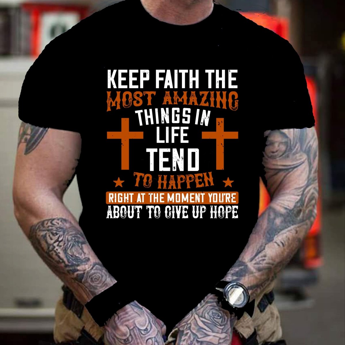 Keep Faith the Most Amazing - Men's Birthday Shirt - Bliss Birthday Shirts - Small - Black