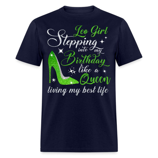 Leo Birthday Girl Unisex Shirt - Custom T - Shirt - Bliss Birthday Shirts - Navy - S