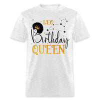 Leo Birthday Queen Shirt - Custom T - Shirt - Bliss Birthday Shirts - Ice Grey - S