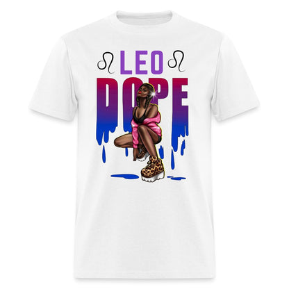 Leo Dope Birthday Shirt - Custom Unisex T - Shirt - Bliss Birthday Shirts - White - S