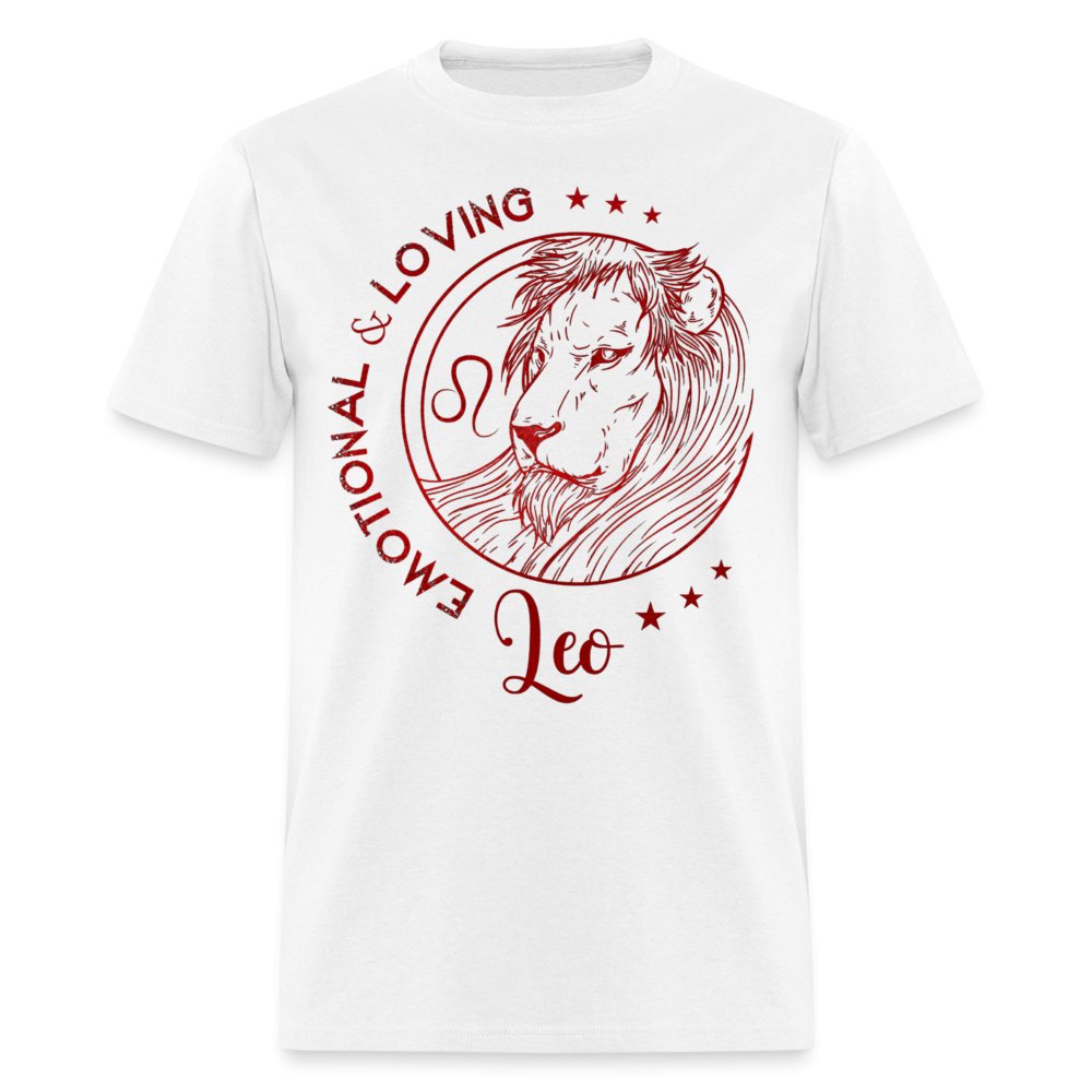 Leo Emotional and Loving Birthday Shirt - Custom T - Shirt - Bliss Birthday Shirts - White - S