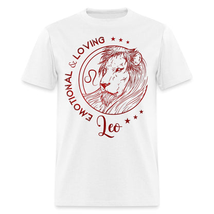 Leo Emotional and Loving Birthday Shirt - Custom T - Shirt - Bliss Birthday Shirts - White - S