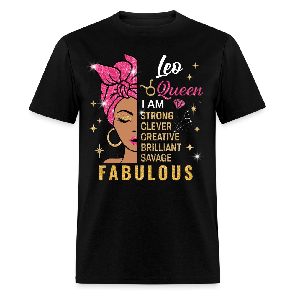 Leo Fabulous Birthday Shirt - Custom Unisex T - Shirt - Bliss Birthday Shirts - Black - S