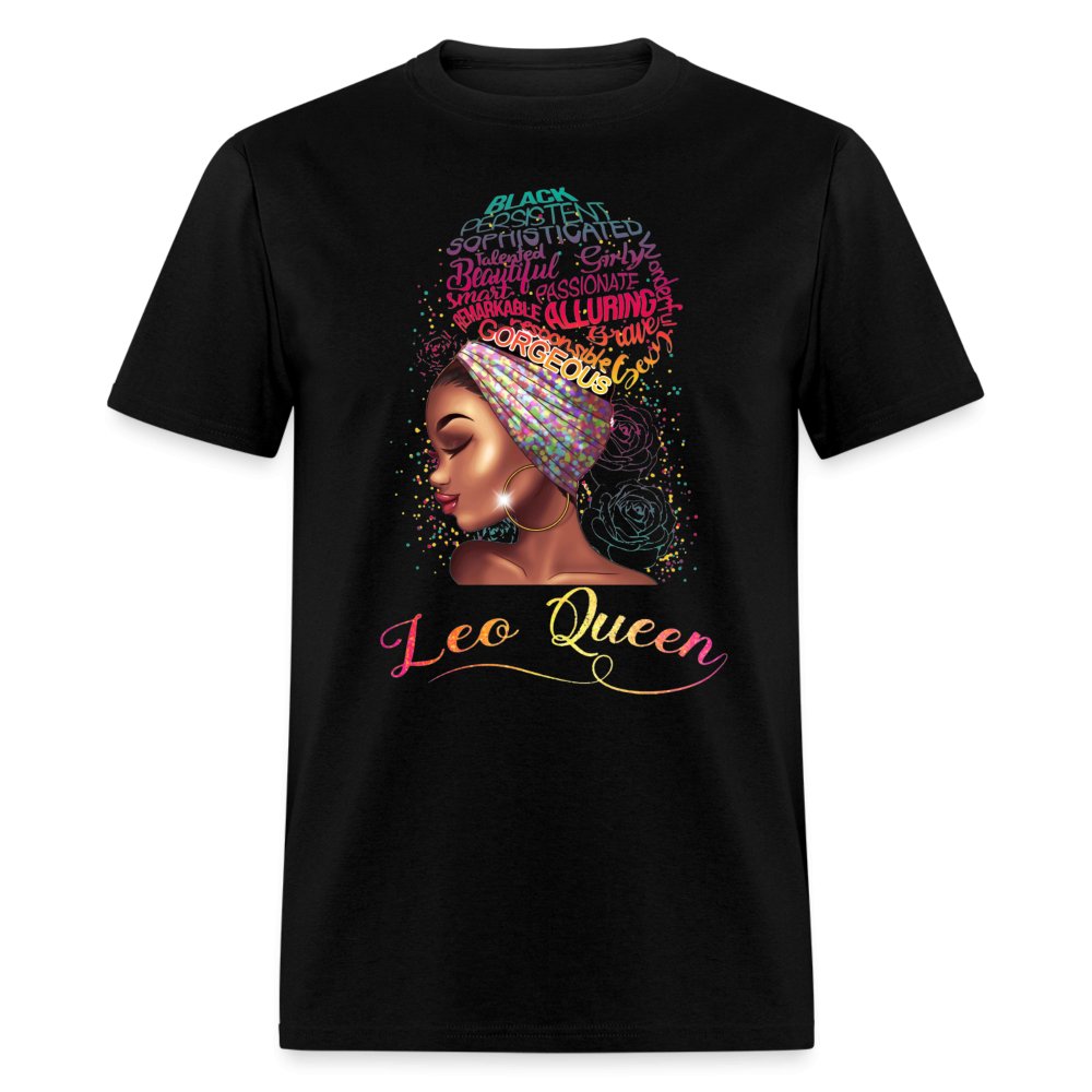 Leo Queen Birthday Shirt - Custom T - Shirt - Bliss Birthday Shirts - Black - S