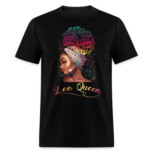 Leo Queen Birthday Shirt - Custom T - Shirt - Bliss Birthday Shirts - Black - S