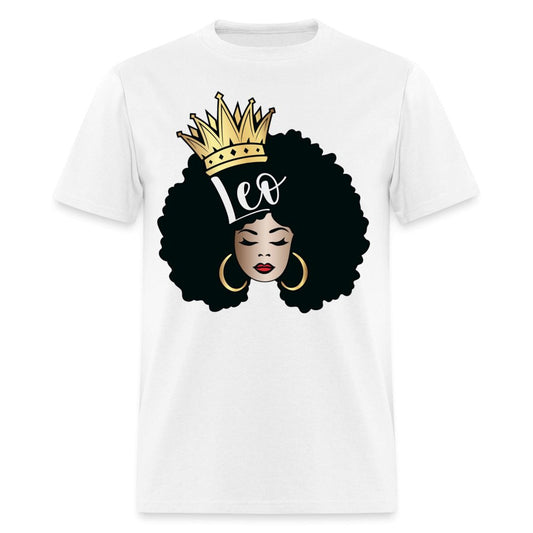 Leo Queen Birthday Shirt - Custom T - Shirt - Bliss Birthday Shirts - White - S