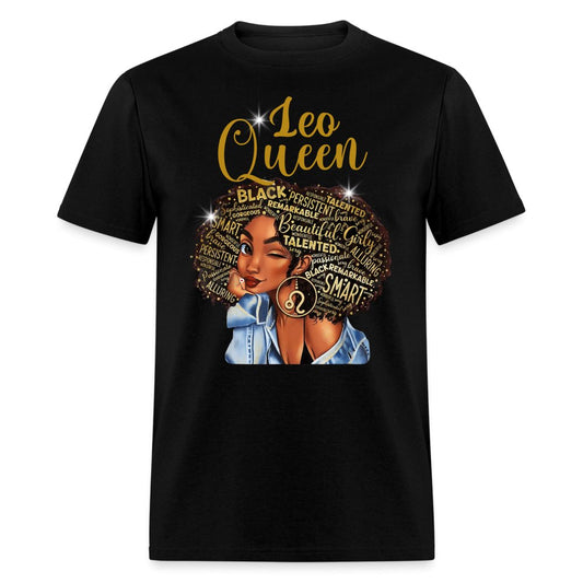 Leo Queen Talented Birthday Shirt - Custom T - Shirt - Bliss Birthday Shirts - Black - S