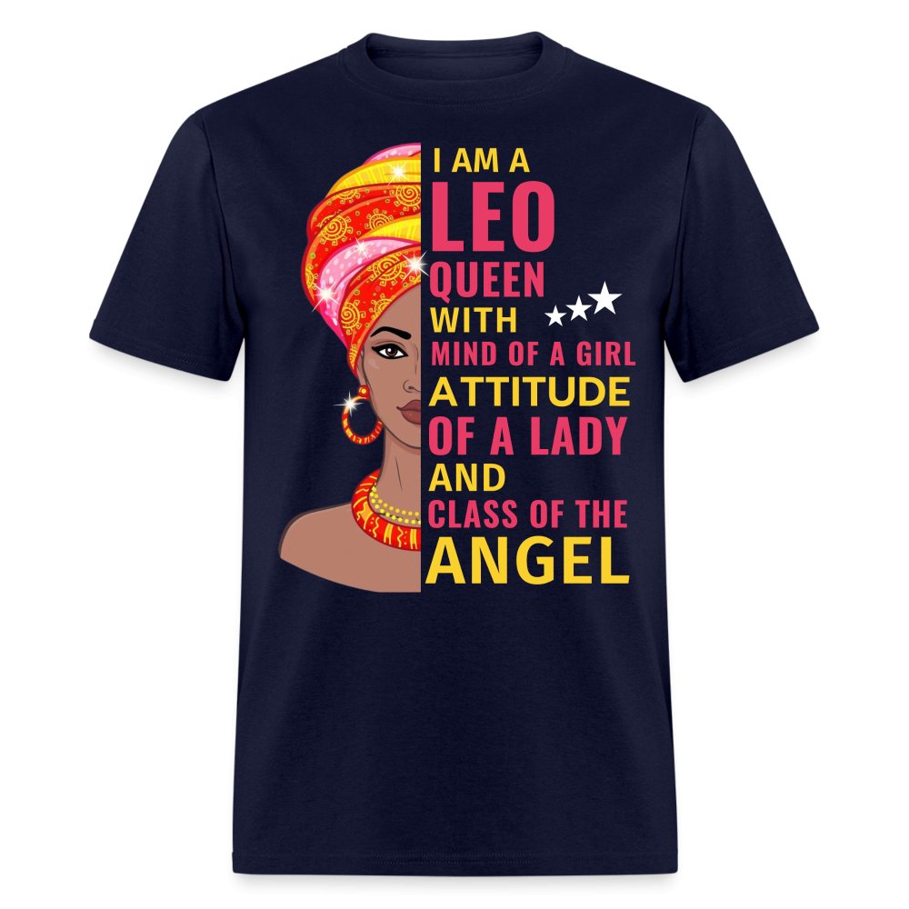 Leo Queen Unisex Birthday Shirt - Custom T - Shirt - Bliss Birthday Shirts - Navy - S