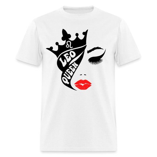 Leo Queen Unisex Birthday Shirt - Custom T - Shirt - Bliss Birthday Shirts - White - S