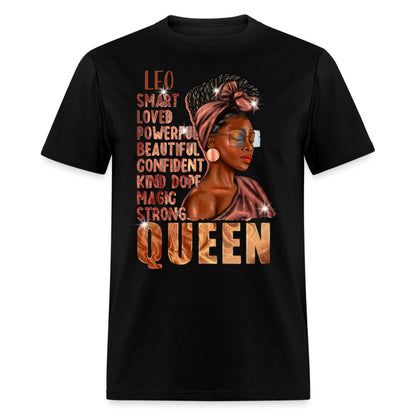 Leo Smart Queen Birthday Shirt - Custom T - Shirt - Bliss Birthday Shirts - Black - S