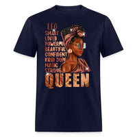 Leo Smart Queen Birthday Shirt - Custom T - Shirt - Bliss Birthday Shirts - Navy - S