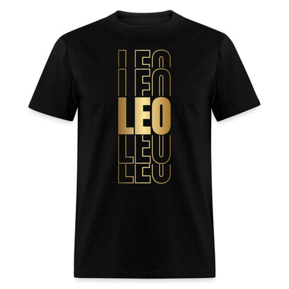 Leo Star Sign Unisex Shirt - Custom T - Shirt - Bliss Birthday Shirts - Black - S