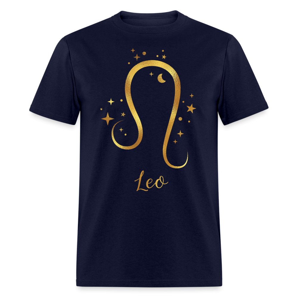 Leo Unisex Birthday Shirt - Custom T - Shirt - Bliss Birthday Shirts - Navy - S