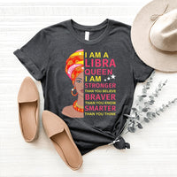 Libra Queen Birthday Shirt - Custom Zodiac T-Shirt - Bliss Birthday Shirts - Heather Dark Grey - S