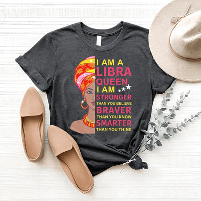 Libra Queen Birthday Shirt - Custom Zodiac T-Shirt - Bliss Birthday Shirts - Heather Dark Grey - S