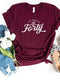 Life Begins At Forty Birthday Shirt - Bliss Birthday Shirts - S - Maroon